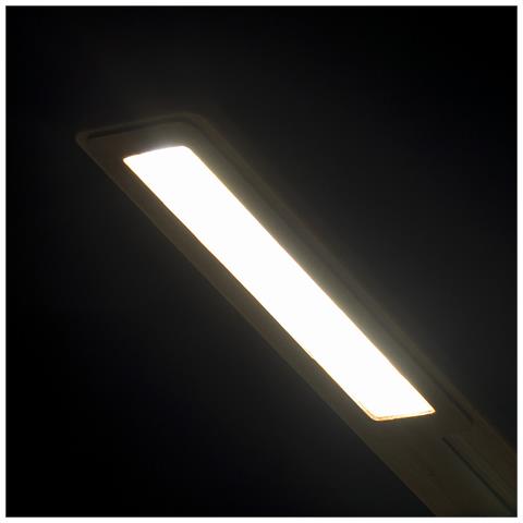 Lampada Caricatore Nature Bamboo 25 Led. Pieghevole. 3 Posizioni Luminose. Intensità Della Luce Regolabile. Connessione Usb. Senza Fili 10 W. Uscita Usb 25x38,5x11 Cm. Colore Del Legno - Foto 2
