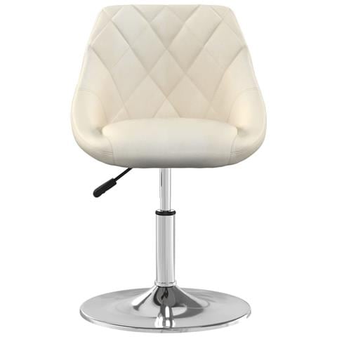 Sedie Da Pranzo Girevoli 6 Pz Crema In Velluto - Foto 3