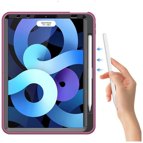 Custodia Protettiva Con Supporto Rotante Per Ipad Air 4/ipad Pro 11 - Rosso Elegante - Foto 2