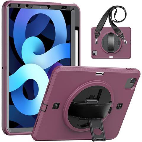 Custodia Protettiva Con Supporto Rotante Per Ipad Air 4/ipad Pro 11 - Rosso Elegante - Foto 1