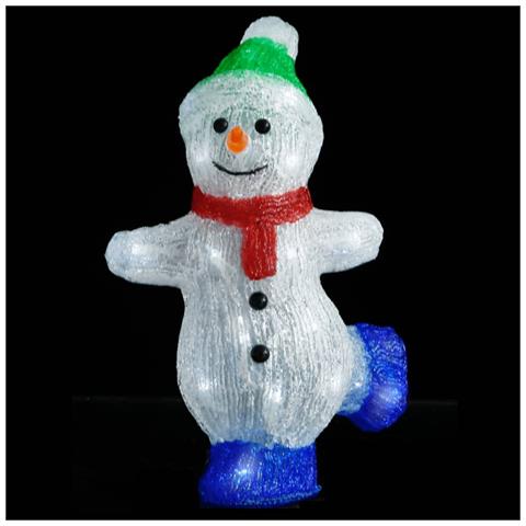Lusso Casadino - Pupazzo Di Neve Led In Acrilico Per Interno Ed Esterno 30 Cm - Foto 1
