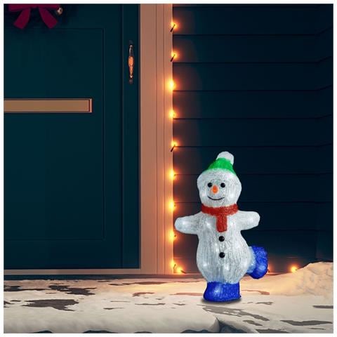Lusso Casadino - Pupazzo Di Neve Led In Acrilico Per Interno Ed Esterno 30 Cm - Foto 8