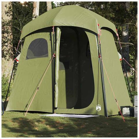 Tenda da Doccia per 2 Persone Verde Oliva Impermeabile - Foto 1