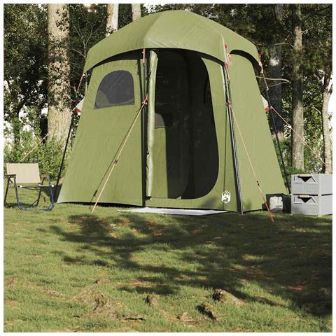 Tenda da Doccia per 2 Persone Verde Oliva Impermeabile - Foto 2