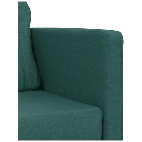 Divano Letto da Terra 2 in 1 Verde Scuro 112x174x55 cm Tessuto - Foto 9