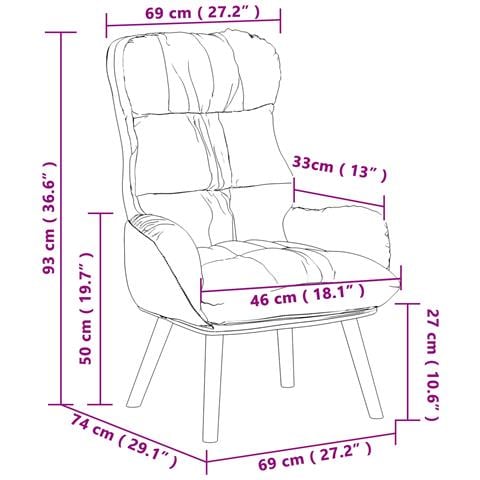 Poltrona Rilassante  Nera in Pelle Sintetica - Foto 8