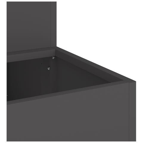 Fioriera da Giardino - Nera in Acciaio a 2 Livelli, 100x60x45 cm - Foto 9