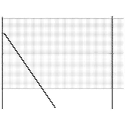 Recinzione in rete saldata con 13 pali grigia 1.4x50 m in acciaio - Foto 1