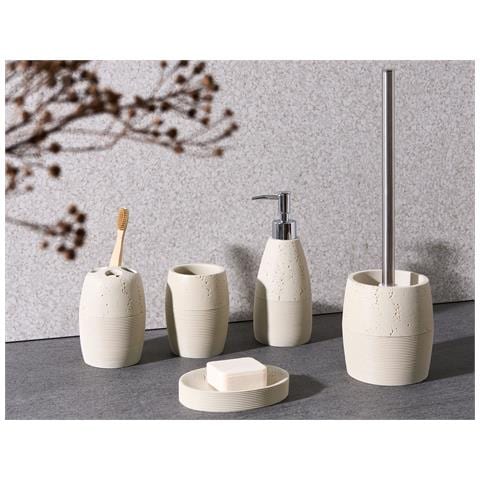 Set Da 5 Accessori Per Il Bagno Yarapa Beige Chiaro - Foto 1