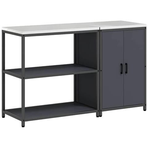 Set di Stoccaggio per Cucina 2 pcs Antracite 150 x 50 x 92 cm - Foto 1