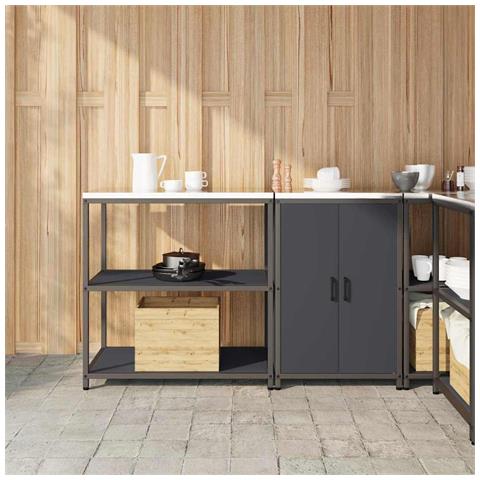 Set di Stoccaggio per Cucina 2 pcs Antracite 150 x 50 x 92 cm - Foto 2