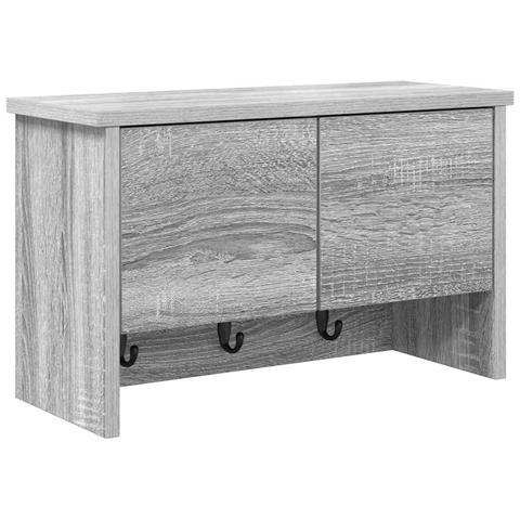 Appendiabiti a muro con porta Grigio sonoma 50 x 20 x 30 cm - Foto 1