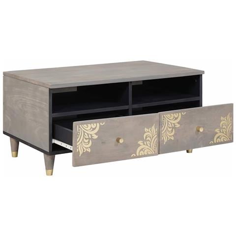 Tavolino da salotto with Drawer Grigio 80 x 54 x 40 cm - Foto 2