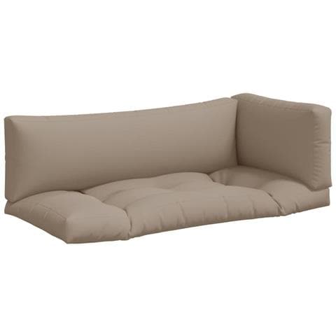 Cuscini per Pallet 3 pz Tortora in Tessuto - Foto 1