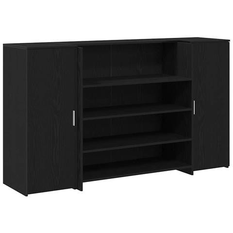 Scrivania per Reception Rovere Nero 180x50x103,5 cm in Legno di Argilla - Foto 1
