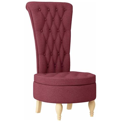 Poltrona Slipper Rosso Vino 56,5 x 70 x 110 cm Tessuto - Foto 1