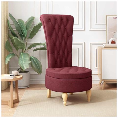 Poltrona Slipper Rosso Vino 56,5 x 70 x 110 cm Tessuto - Foto 2