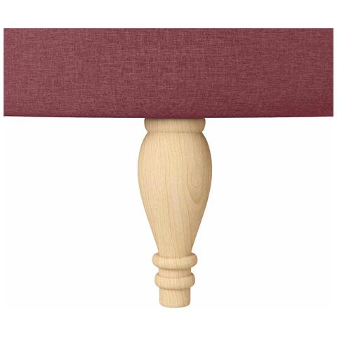 Poltrona Slipper Rosso Vino 56,5 x 70 x 110 cm Tessuto - Foto 9