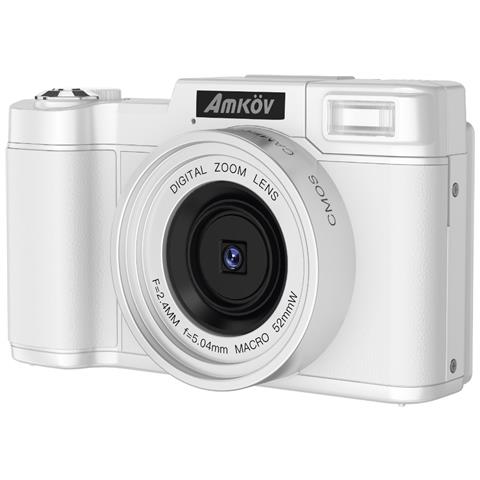 Fotocamera Digitale Mirrorless 4k Da 48mp Con Schermo Ribaltabile, Bianca - Ideale Per Selfie E Vlogging - Foto 1