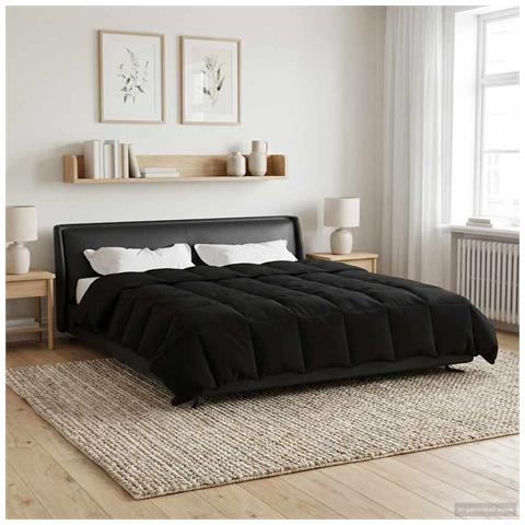 Piumone Completo Annuale Nero 200 x 240 cm Microfibra - Foto 2