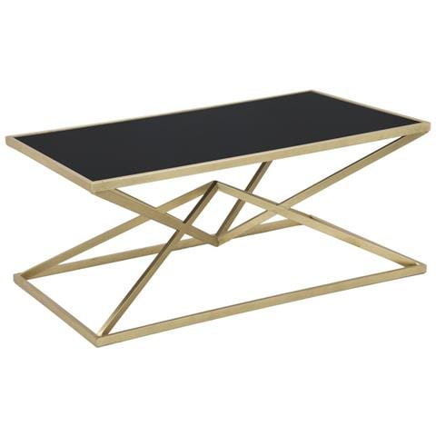 Tavolino Triangoli-nero-metallo-110x60x45 Cm - Foto 1