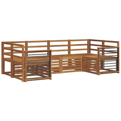 Set divani 6 pcs Naturale Legno di Acacia Massello - Foto 1