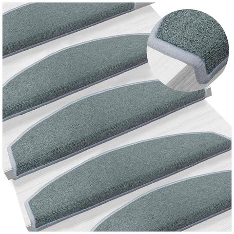 Tappetini per scale autoadesivi Semicircolare 15 pcs Blu mare - Foto 2