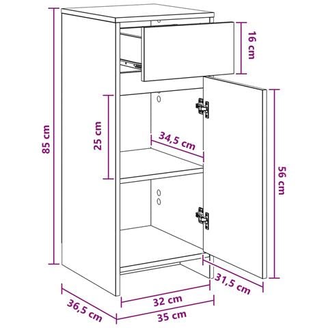 Mobile da Bagno Legno antico 35 x 36,5 x 85 cm - Foto 8
