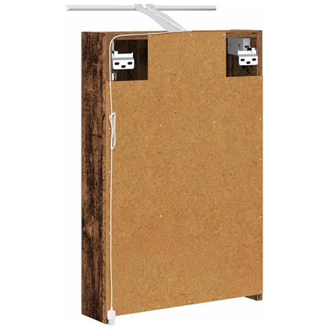Mobiletto per specchio da bagno con lo scaffale Legno vecchio - Foto 9