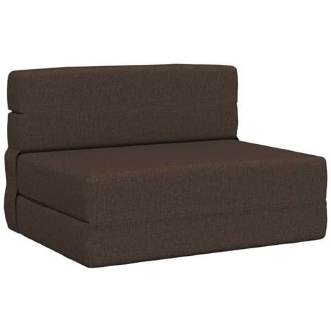 Divano Letto Pieghevole Tortora 70 x 72 x 60 cm Tessuto - Foto 1