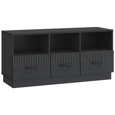 Mobile TV Nero 102 x 34,5 x 47 cm Legno ingegnerizzato - Foto 1
