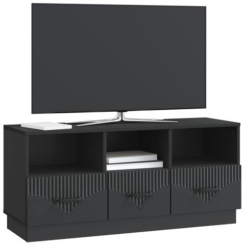 Mobile TV Nero 102 x 34,5 x 47 cm Legno ingegnerizzato - Foto 2
