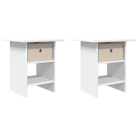 Comodino 2 pcs Bianco 41 x 40 x 45 cm Legno multistrato - Foto 1
