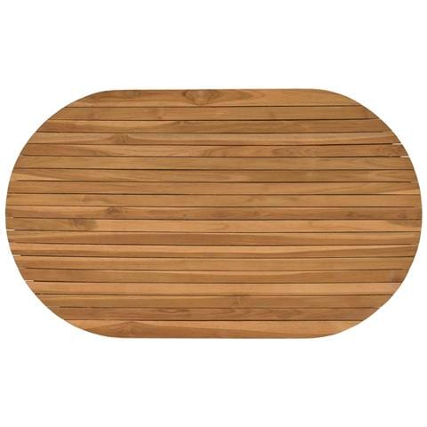 Piano del tavolo 120 x 70 x 3,5 cm Ovale Legno di teak solido - Foto 1