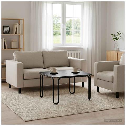 Tavolino da salotto Nero 59 x 59 x 45 cm Legno ingegnerizzato - Foto 2