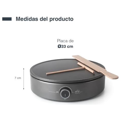 69433 - Crepiera elettrica 1500W, crêpe XL, termostato regolabile - Foto 3