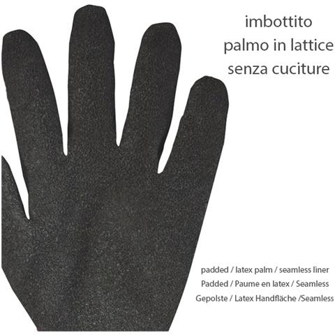 Guanti in lattice dorso in acrilico fodera imbottita elasticizzato Tg10 - Foto 2