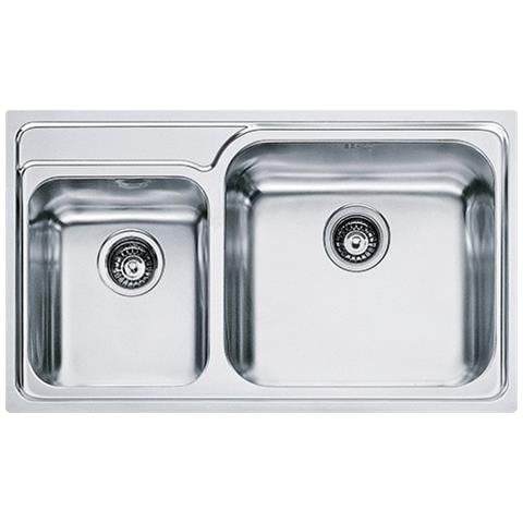 Lavello GAX620 2 Vasche Dimensioni 86 x 50 cm Colore Inox Satinato Serie Galassia - Foto 4