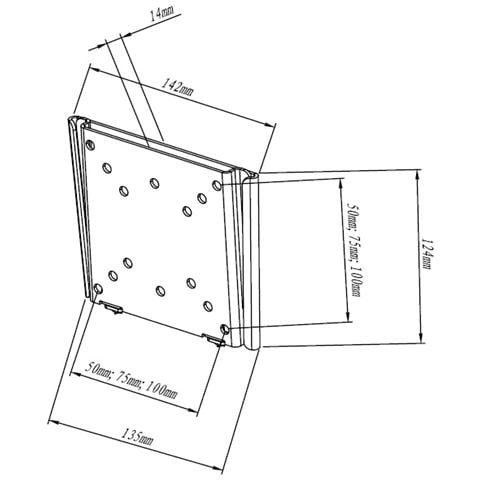Slide 100 Supporto da Parete per TV Hospitality 26-32" Portata Max 30 Kg - Foto 2
