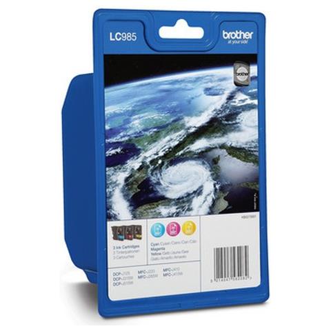 ORIGINAL Multipack ciano / magenta / giallo LC985RBWBPDR LC-985 3 cartucce d’inchiostro LC-985: C+M+Y - - 5014047562099 - Foto 2
