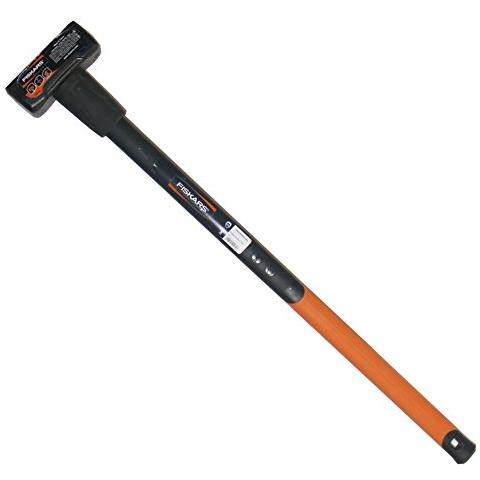 Mazza forgiata 4 kg, Con paraurti, Testa in acciaio al carbonio / Manico in tre Materiali con nucleo in fibra di vetro, Nero / Arancione, XL, 1.001.431 - Foto 1