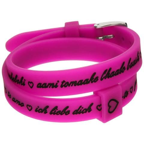 Mod. I Love You Silver - Bracciale In Silicone / silicone Bracelet - Foto 1