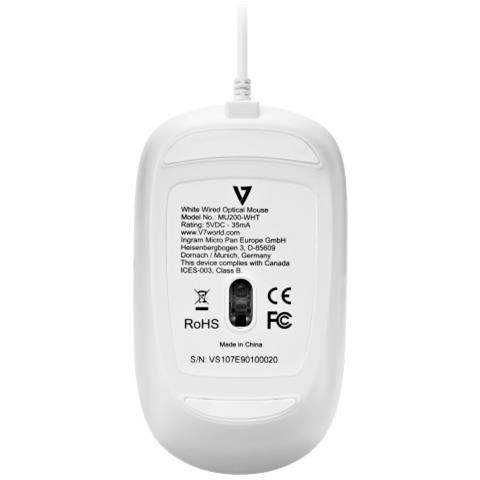 Mouse TUV-GS Ottico 4 Tasti 1600 DPI Colore Bianco - Foto 4