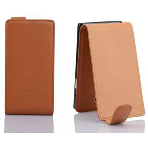 Custodia Compatibile Con Htc Desire 500 In Marrone Cioccolata - Coperchio Protettivo In Design Flip Realizzato In Similpelle Testurizzata - Foto 6