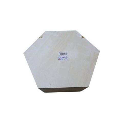 Scaffale Esagonale In Legno 30 X 26,5 X 10 Cm - Foto 2