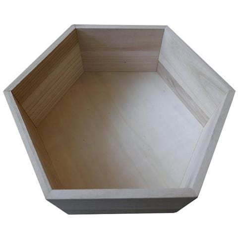 Scaffale Esagonale In Legno 30 X 26,5 X 10 Cm - Foto 5