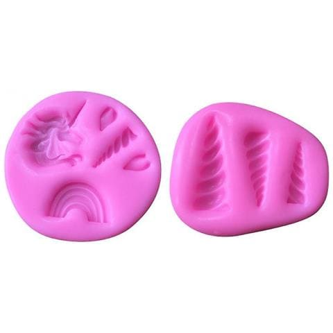 INLAW Dream Mini Unicorn Horn Little Rainbow Silicone Cake Stampo