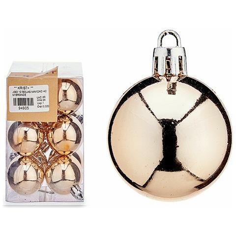 Set Di Palline Di Natale Champagne Pvc 8 X 12 X 8 Cm (12 Unità) - Foto 2
