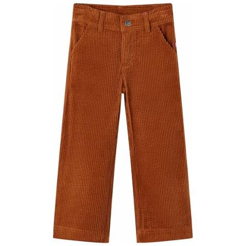 Pantaloni Per Bambini In Velluto A Coste Cognac 140 - Foto 1
