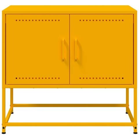 Mobile Tv Giallo Senape 68,5x39x60,5 Cm In Acciaio - Foto 10